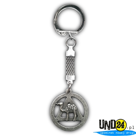 Brelok Okrągły - Dromader - Camel - Trójkąt wpisany w okrąg