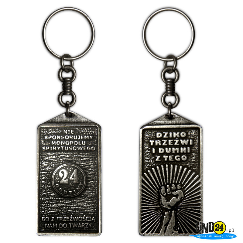Brelok Prostokątny 24 Godziny - Nie Sponsorujemy Monopolu Spirytusowego