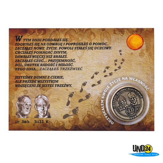 Karta Podarunkowa z kapsułą na medal - Życzenia dla Jubilata 