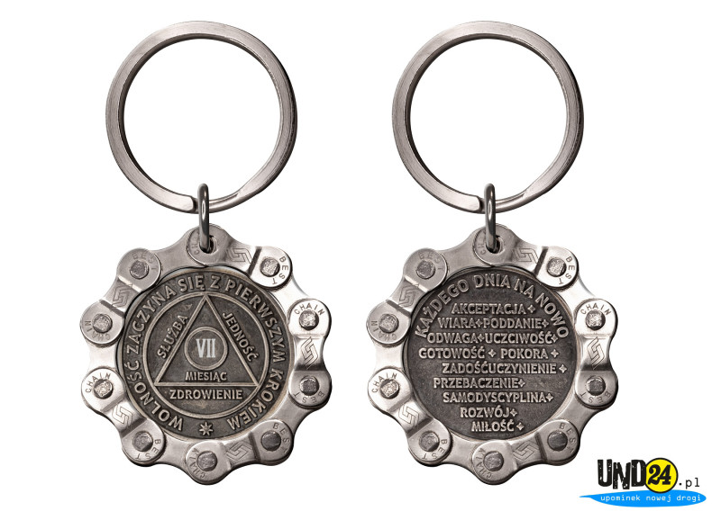  Designerski brelok - Medal 7. Miesiąc trzeźwości w Łańcuchu