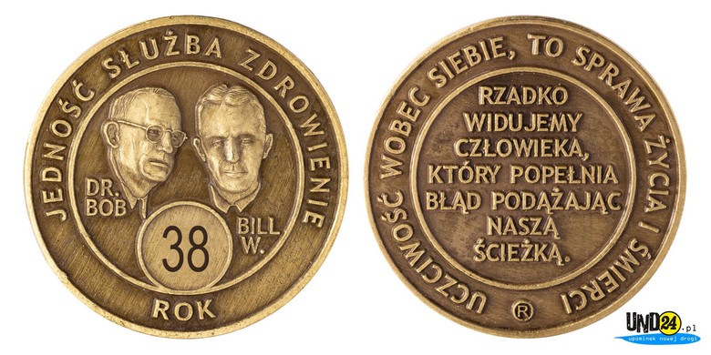 Medal 38. Rocznica trzeźwości Medal 38. Rocznica trzeźwości