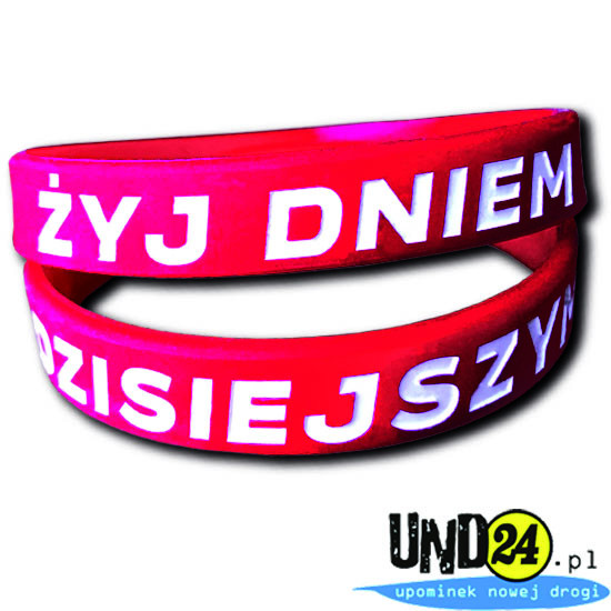 Silikonowa opaska świecąca - Żyj dniem dzisiejszym - 24 Godziny