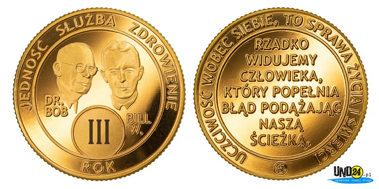 Medal 3. Rocznica trzeźwości w Amerykańskim Stylu