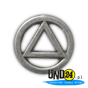Znaczek - Pins - Przypinka - Ażur - Trójkąt wpisany w okrąg - Symbol AA